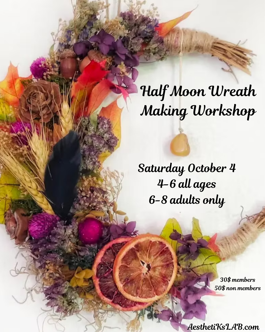 Member Price - Half Moon Wreath Making